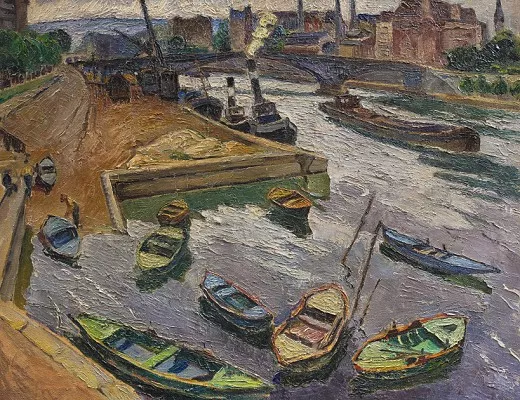 Peniches sur la Seine